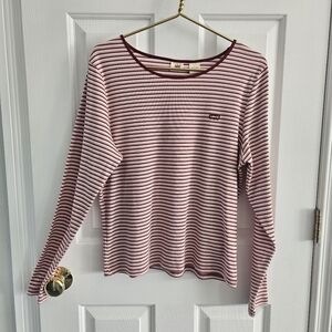 NWOT Levi's Honey Essential Long Sleeve Striped Tee